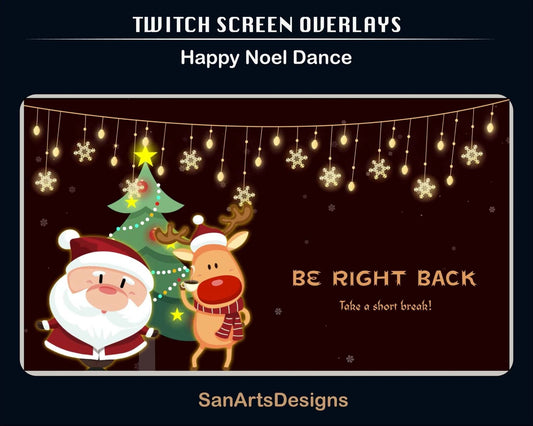 Animated Scenes Cute Dancing Santa Clause and Rudolph - Overlay - Stream K-Arts