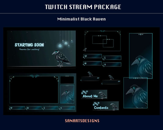 Animated Stream Package Black Raven - Package - Stream K-Arts