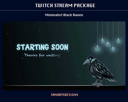 Animated Stream Package Black Raven - Package - Stream K-Arts