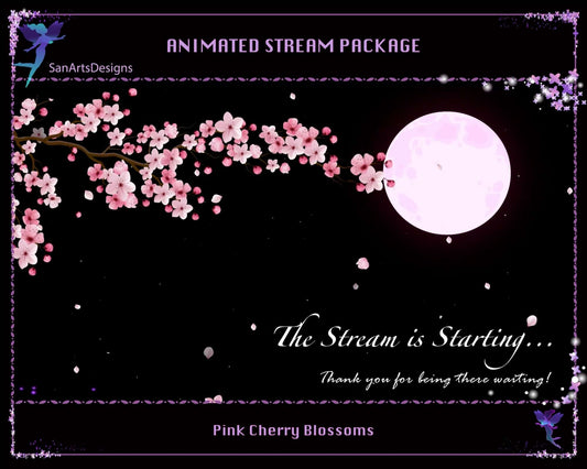 Animated Stream Package Pink Sakura - Package - Stream K-Arts