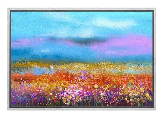 Large Floral Painting Framed Canvas Wall Art