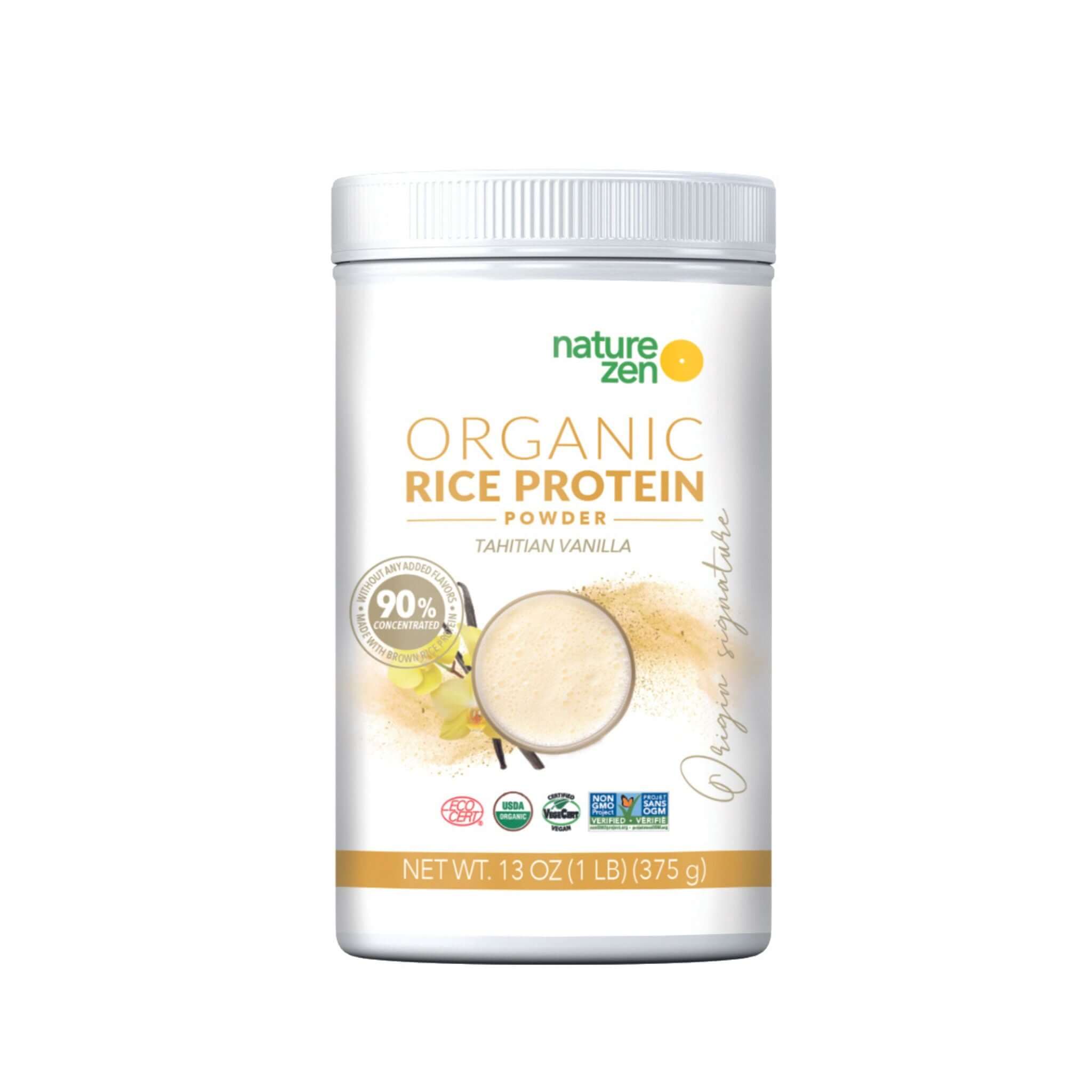 Nature Zen Origin - Organic Rice Protein Powder - Tahitian Vanilla - Nature Zen USA product image