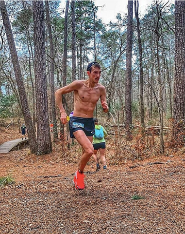 David Laney at the Rocky Raccoon 100 mile race photo credit @ronnie_delzer