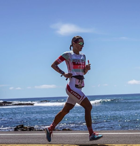 Linsey Corbin racing the 2018 Ironman World Championships in Kona, Hawaii photo cred @corbinbrands