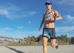 Rachel McBride training outdoors for a IRONMAN Triathlon