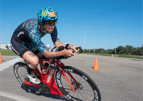 Rachel McBride riding bike