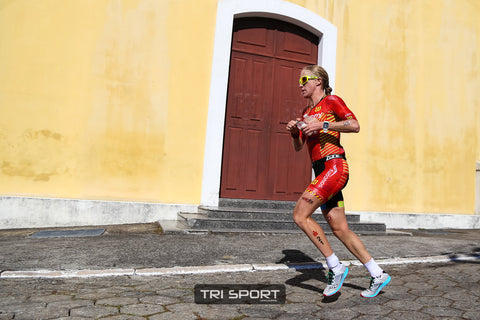 Sarah Piampiano competes at Ironman Peru