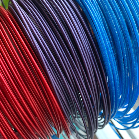 red purple blue 3d printer filaments