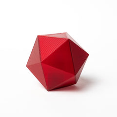 3d printed icosahedron in blood of my enemies