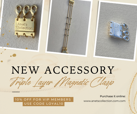 how to use layering jewelry clasp by Anet's Collection