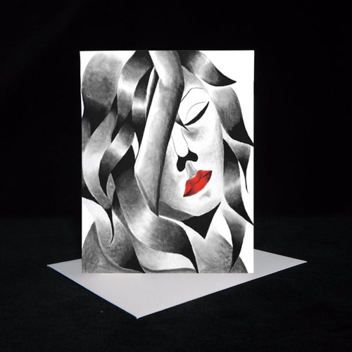 Red Lips Note card