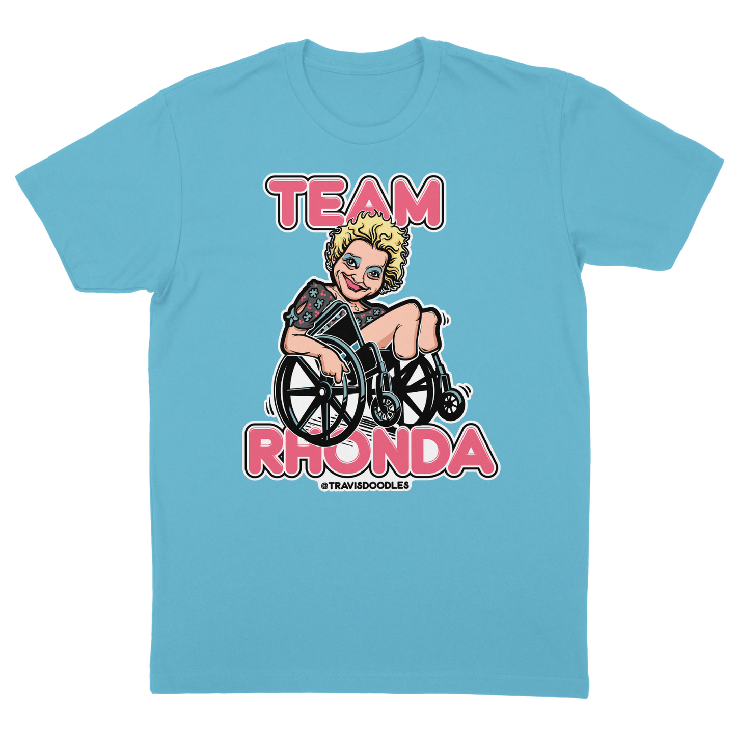 Team Rhonda Cartoon (Bondi Blue) - Tee