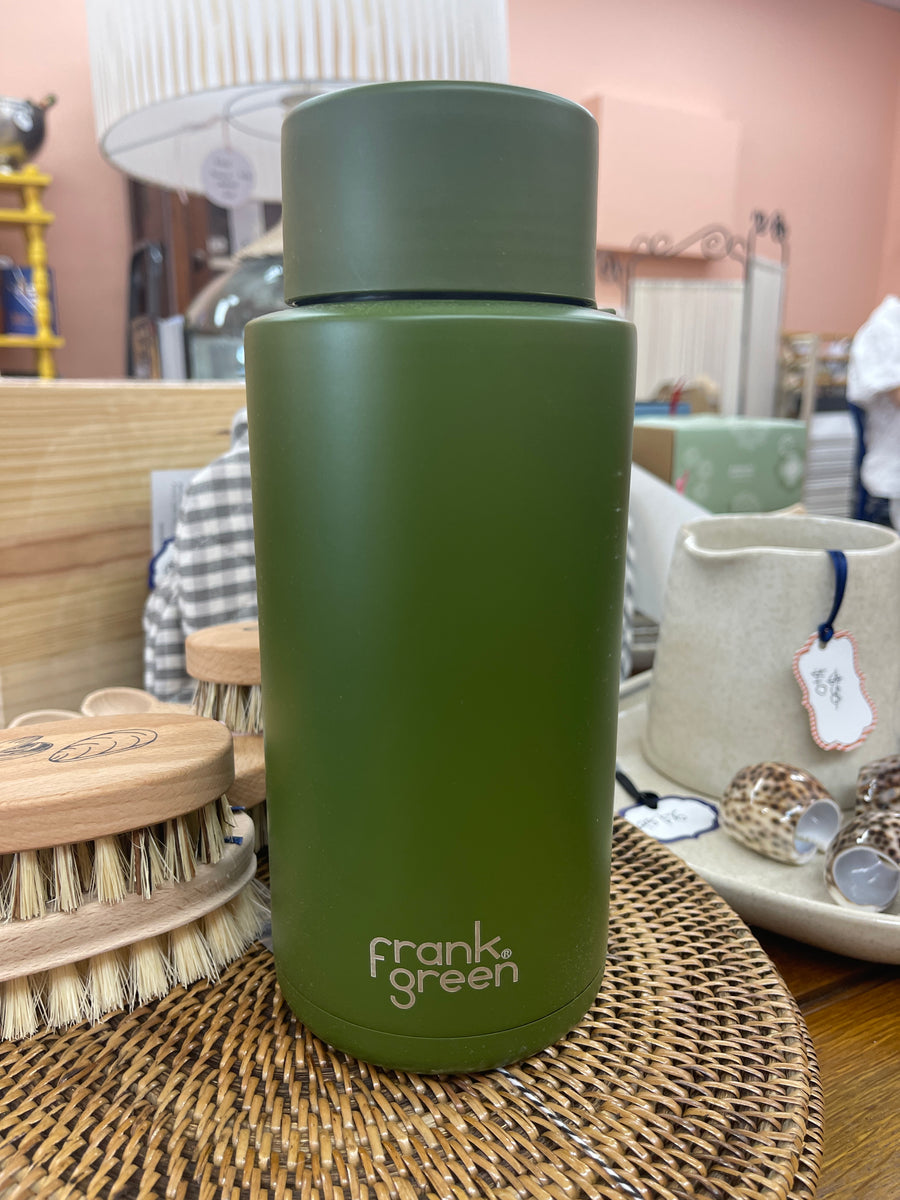 Frank Green Ceramic Reusable Bottle - 34oz / 1,000ml, Buttermilk