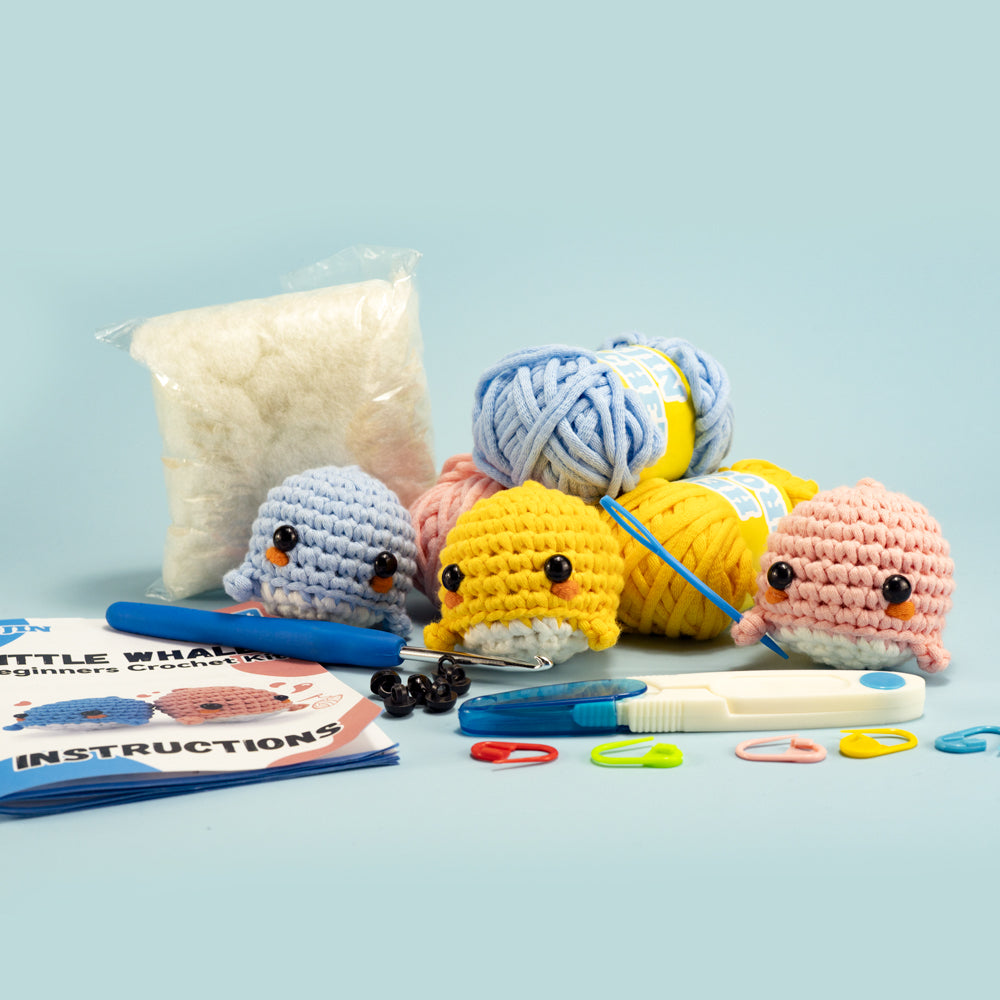 Beginner Tutorials：How to crochet a Little Whales – HEJIN