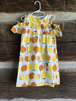 Honeydew NEW!! Dress off the shoulder w/ lemons Girls size 6 XL - 2nd Shot Consignment 