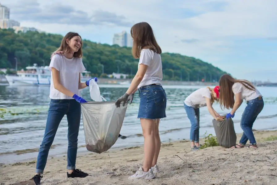 Children Help Clean Up