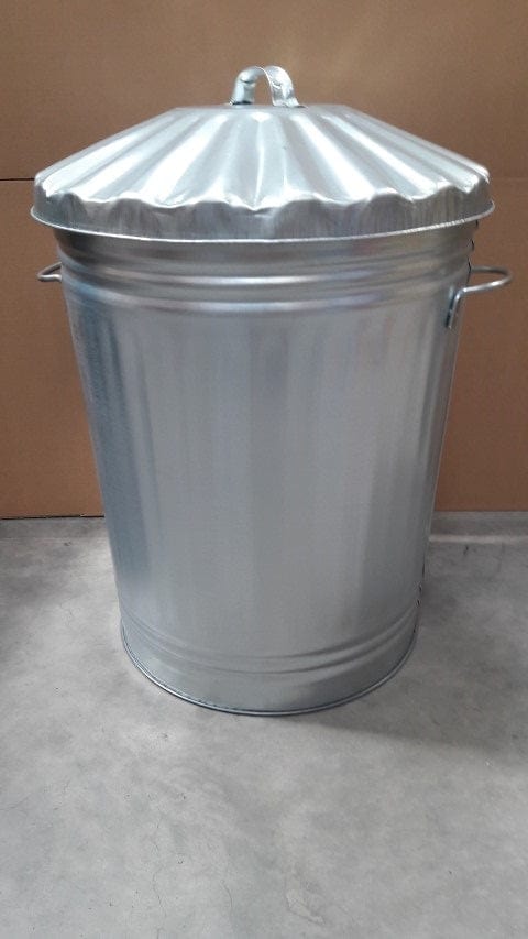 Galvanised Steel Trash can - 90 Litre - Kingfisher Direct Ltd