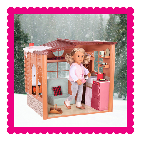Doll in a Cabin Playset