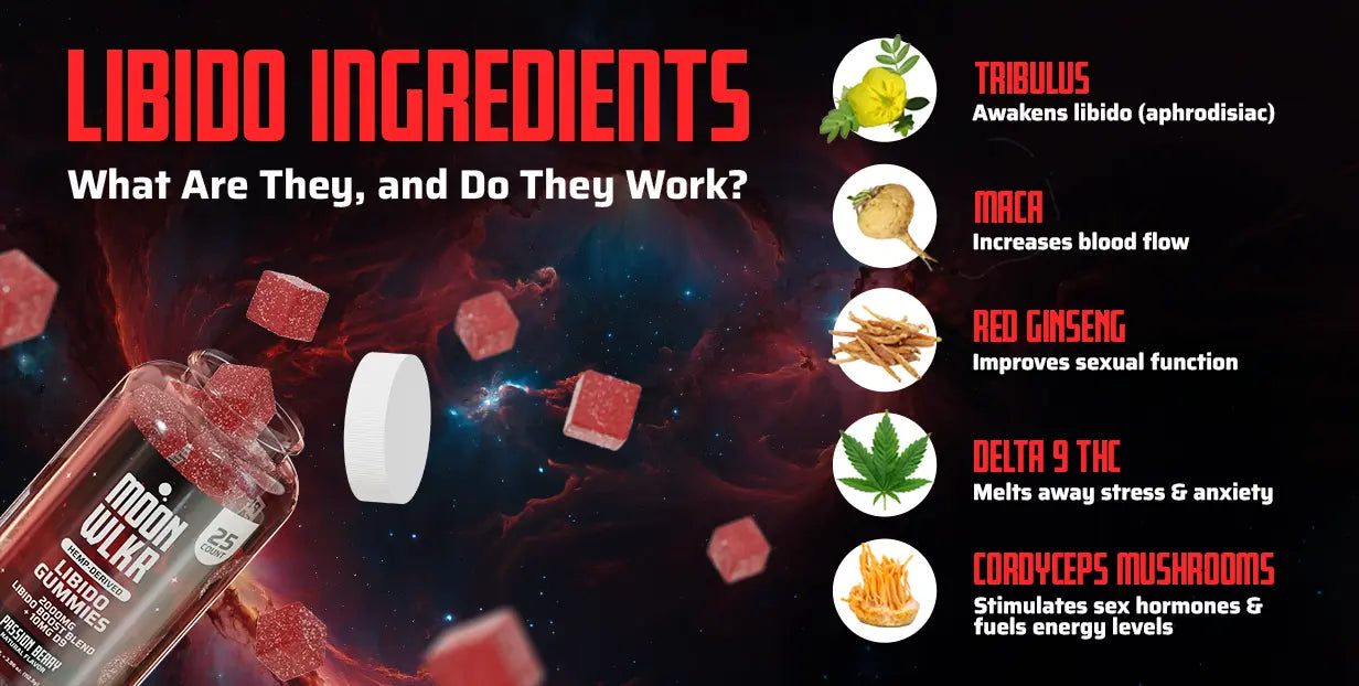 Libido gummies ingredient infographic
