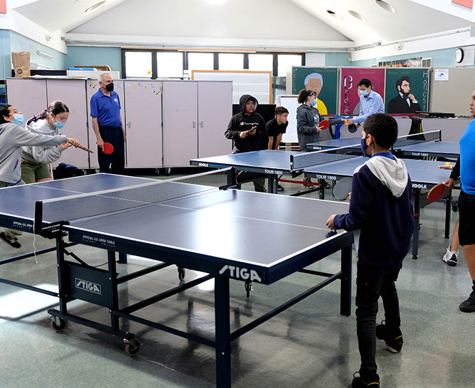 Free table tennis clinic at the Westchester Table Tennis Center, NY.