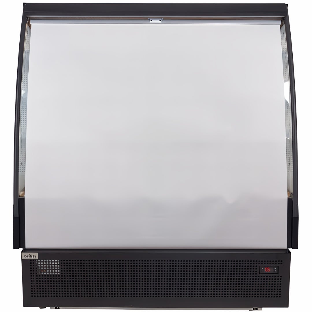 Commercial Fridge | Open Display Rhino TK-12 front view showing hidden pull down night curtain