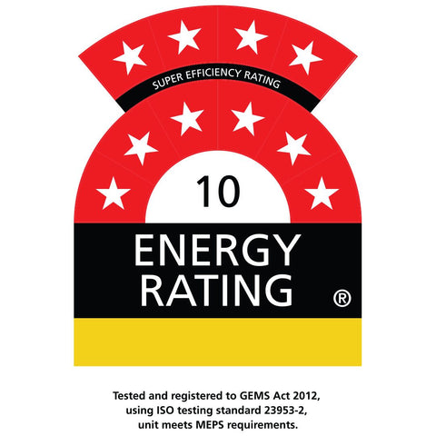 energy rating image showing the rating energy of a bar fridge