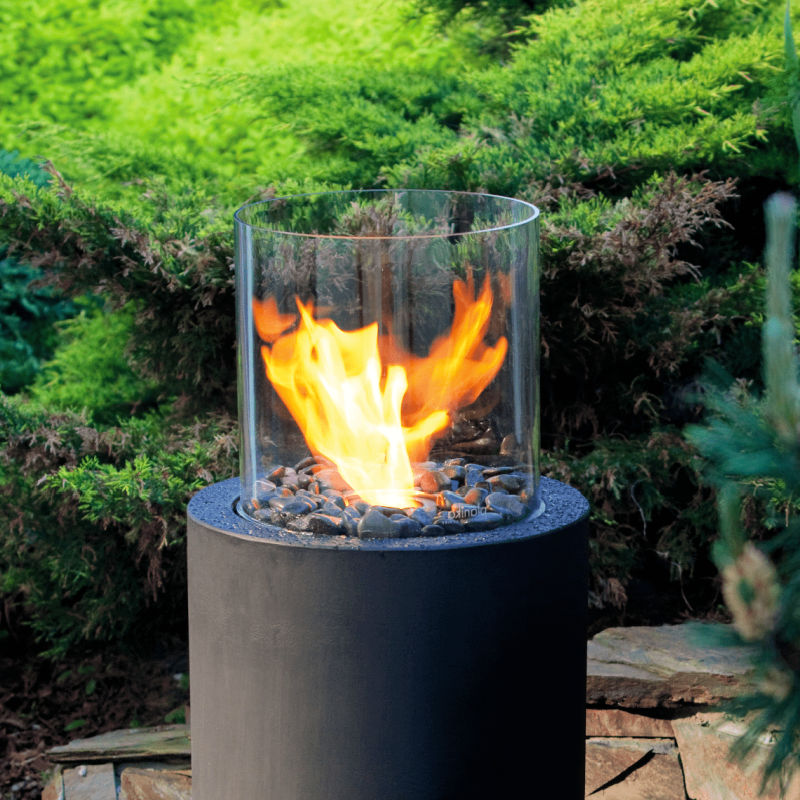 Fireplace | Planika Totem Commerce on an outdoor path