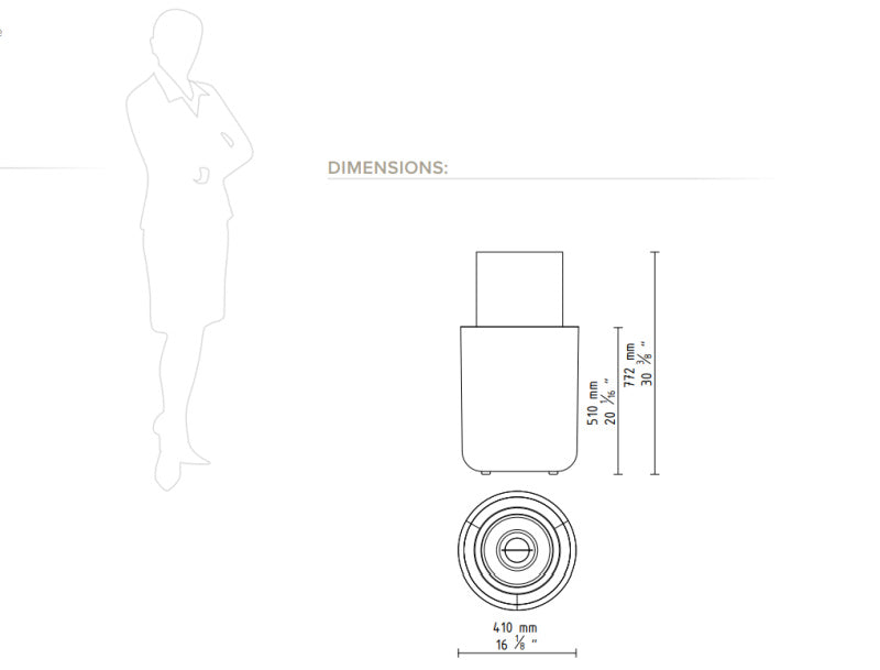 Fireplace | Planika Jar Bioethanol | Commerce dimensions