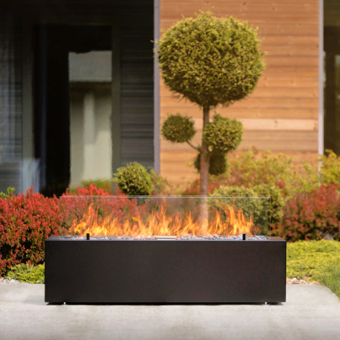 Planika Galio Automatic Outdoor Fire Pit  long model in black