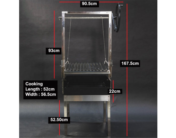 Parrilla BBQ Grill | Argentine | Optional Spit Specifications and Dimensions