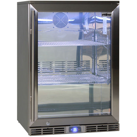 An empty 1 door Rhino bar fridge display image
