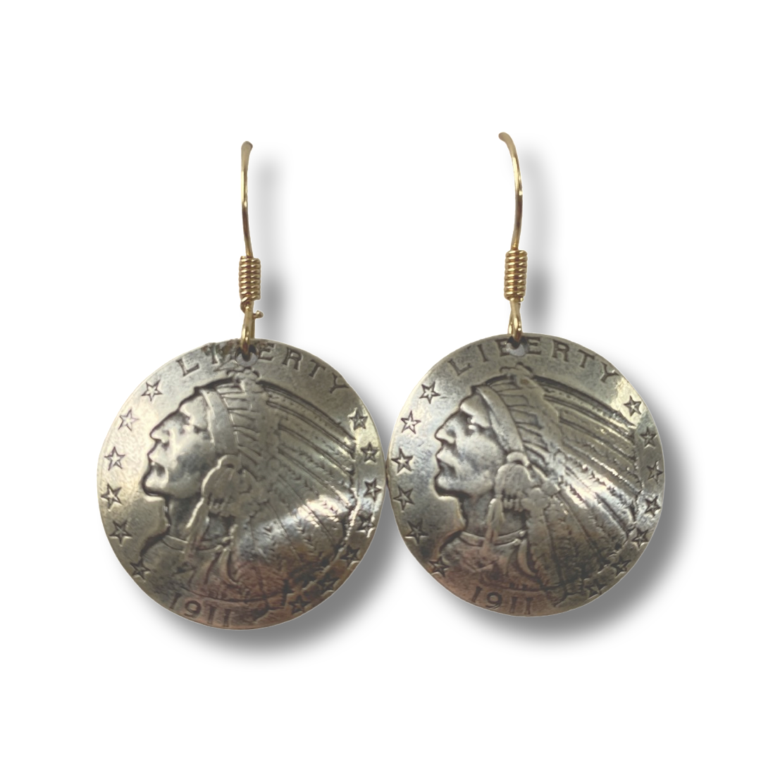 vintage coin earring