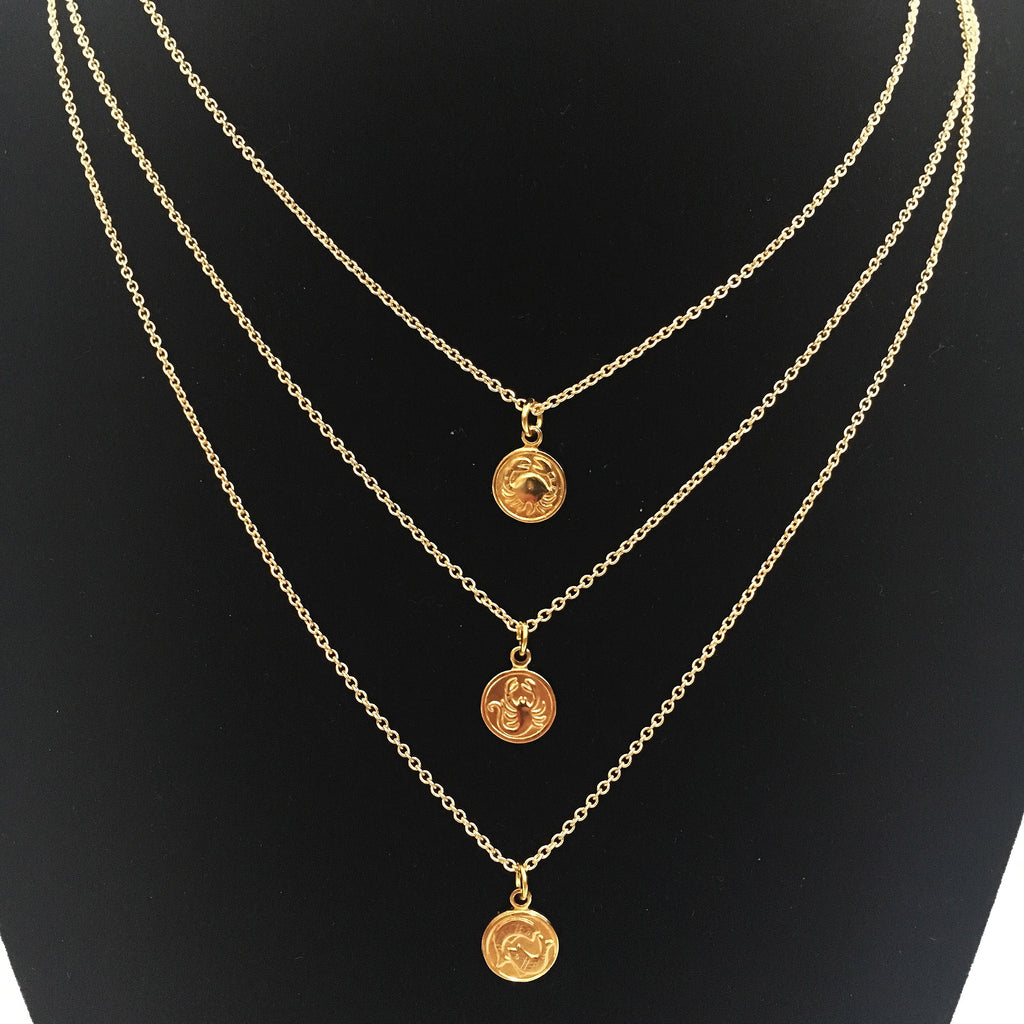 Zodiac Delicate Vintage Necklaces | Honey Rose & K