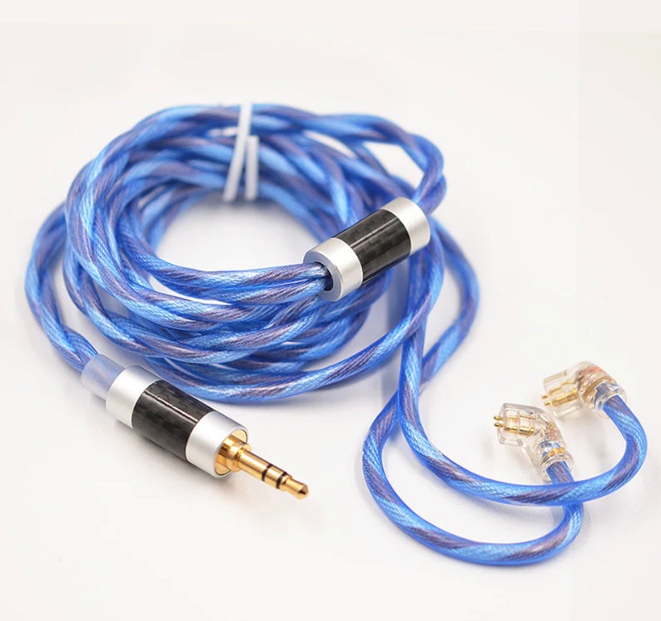 KZ Acoustics - KZ 90-10 Blue Silver OCC Upgrade Cable - C-Plan Audio