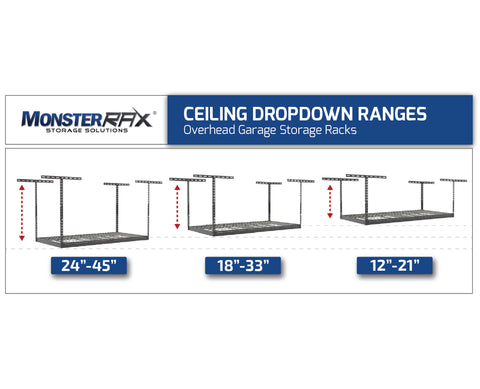 MonsterRax 4x8 Overhead Garage Storage Racks – MonsterRAX