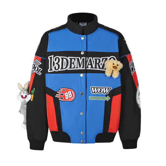 13DE MARZO x LOONEY TUNES Bugs Bunny Baseball Jacket Vapor Gray