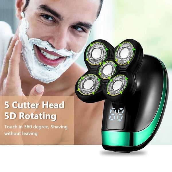 Electric Shaver With 5 Floating Heads