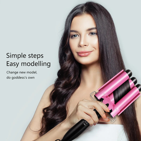 Professional 3-Barrel Curling Iron