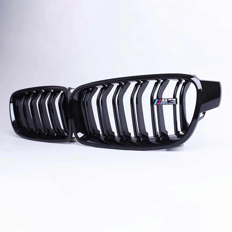 M3 style F30 F35 front grill for BMW 3 series F30 M3 glossy black double slat line bumper kindly grill 2012-IN