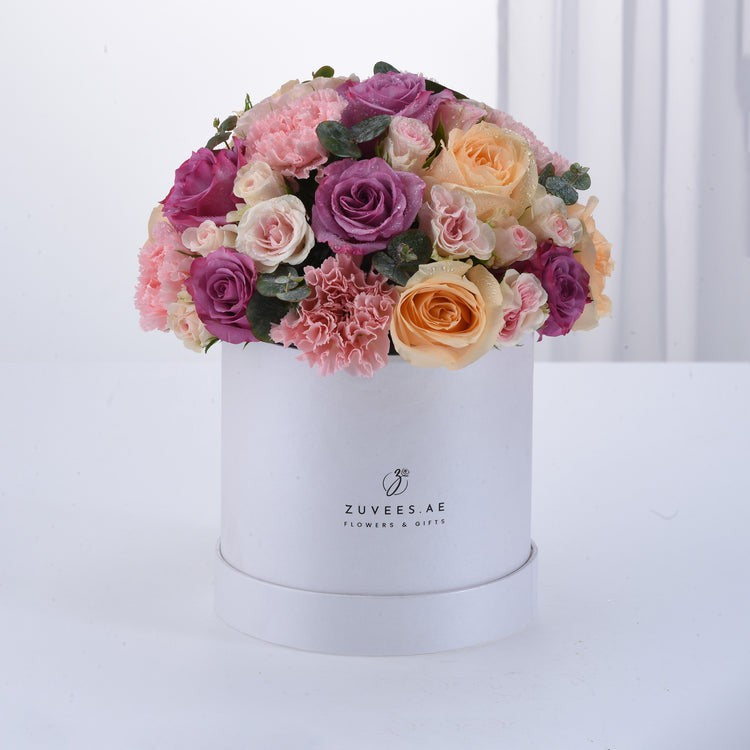 Blush & Lavender White Bloom Box