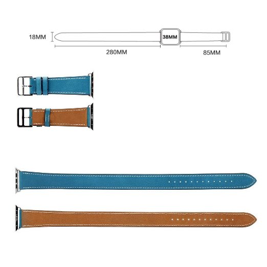 38MM / 42MM Genuine Leather Band For Apple Watch Strap Double Tour for Apple Watch Band