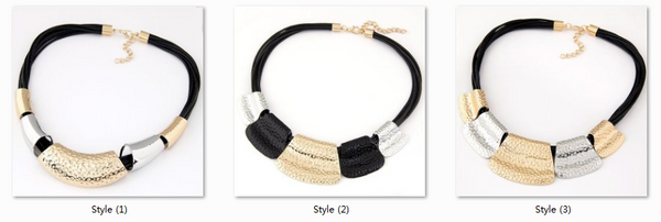 Collares Fashion Statement Necklaces & Pendants For Women Multilayer PU Leather Necklace Maxi Collier Femme Choker Bijoux