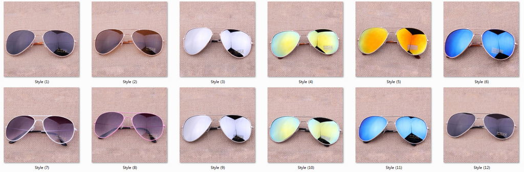 Gafas de sol Classic Sun glasses Vintage Metal frame Sunglasses Men Women Stylish Bat Mirror Eyewear