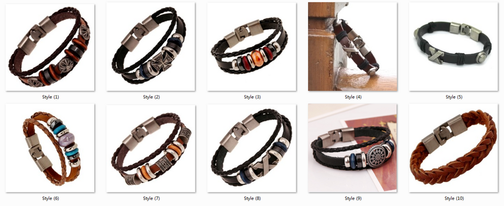 Handmade Retro PU Leather Woven Charm Bracelet Men Women Vintage Braided Bracelets Bangles Male Female Jewelry