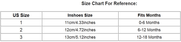 13cm baby shoe size