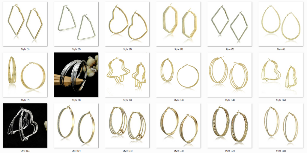 New Big Hoop Earrings 60mm 18K Gold Plated Hoop Earrings for Women Wholesale Jewelry