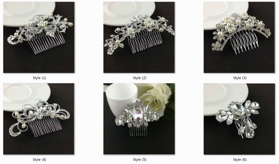 pearl inserted comb wedding manual headdress lady's high-grade hair combs the butterfly hairpin of bride