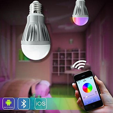 H Lux Bluetooth Control Led Smart Bulb R G B W 7w Ac 85 265v Buycoolprice