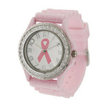 Creative,Fashion Women Girl Crystal Cancer Dial Quartz Analog Silicone Band Wrist Watch