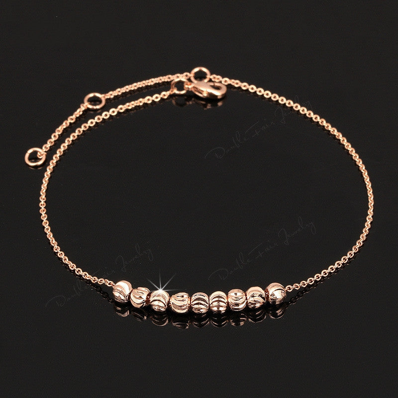 gold plated silver anklets